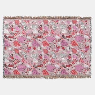 Couverture Motif savoureux avec des oiseaux et des fleurs