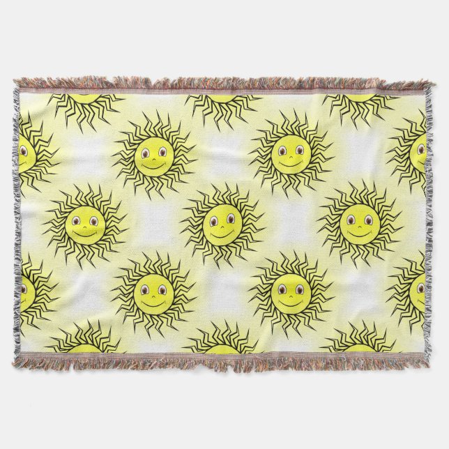 Couverture Motif solaire souriant (Devant)