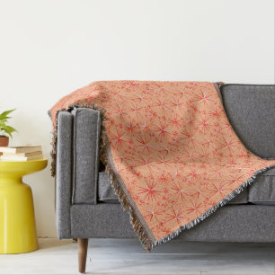 Couverture Motif Spoutnik du milieu du siècle, nuances de cor