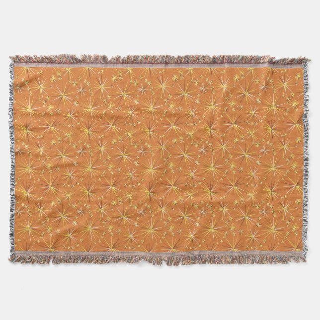 Couverture Motif Spoutnik du milieu du siècle, Terracotta (Devant)