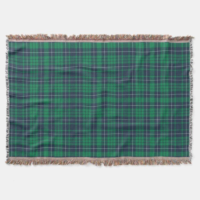 Couverture Motif Tartan vert classique (Devant)