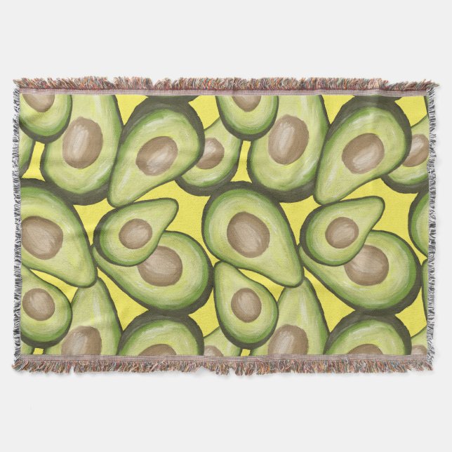 Couverture Motif Vegan Avocado frais et gourmand (Devant)