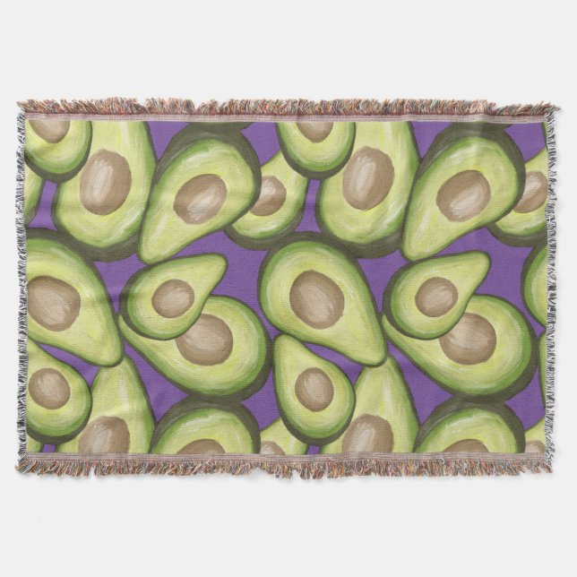 Couverture Motif Vegan Avocado frais et gourmand (Devant)