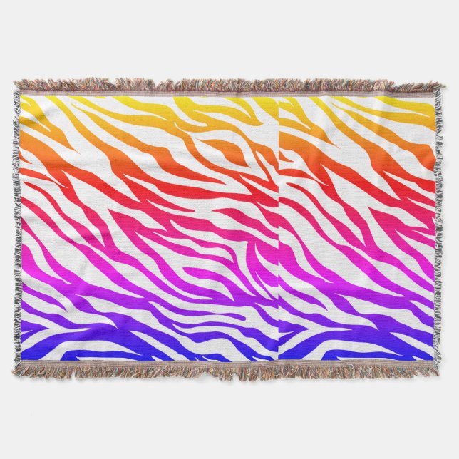 Couverture Motif Zebra Multicoloured Skin Stripes-22164 (Devant)