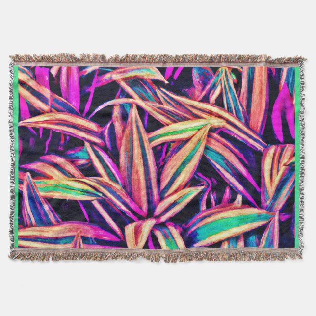 Couverture Motifs de feuilles de néon dévoilés (Devant)