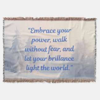 Couverture Motivational Quote Blanket "Brilliance & Courage"