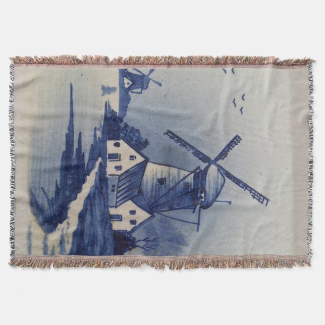 Couverture Moulin blanc blanc blanc vintage (Devant)