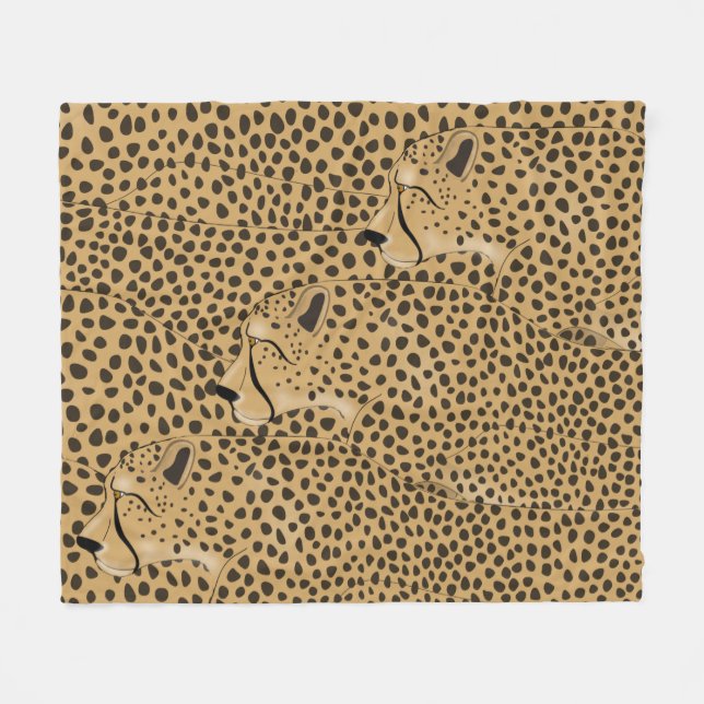 Couverture moyenne d'ouatine de guépard (Devant (Horizontal))