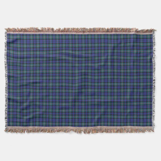Couverture Murray Turquoise et Royal Blue Tartan (Devant)