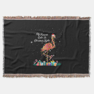 Couverture My favorite Is Christmas Lights Costume Flamingo