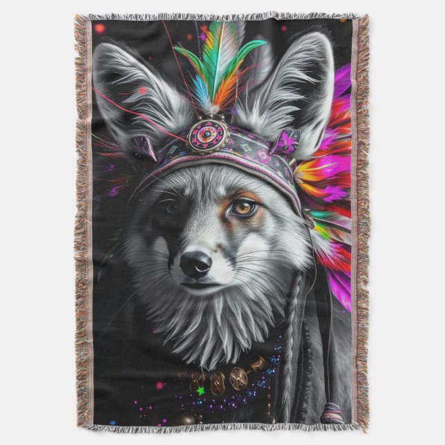 Couverture Native American Fox art (devant Vertical)