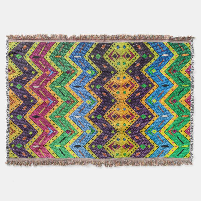 Couverture Native Mexicaine Colorful Abstract Design (Devant)