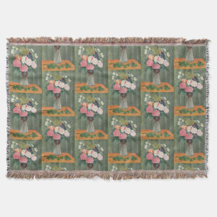 Couverture Nature morte florale rose vintage de Henri Roussea
