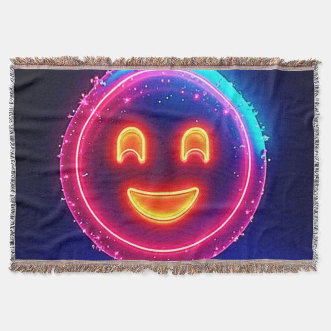 Couverture Neon Smile: Bright Happy Glow Design (Devant)