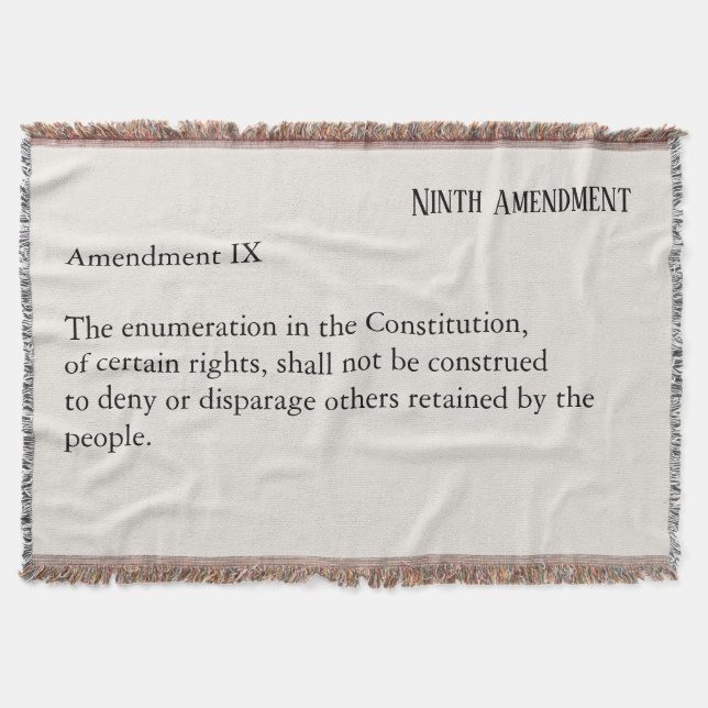 Couverture Neuvième amendement Constitution Charte des droits (Devant)