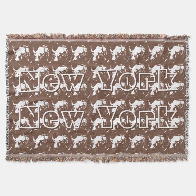 Couverture New York Blanket NYC Bull Statue Souvenir Blanket (Devant)