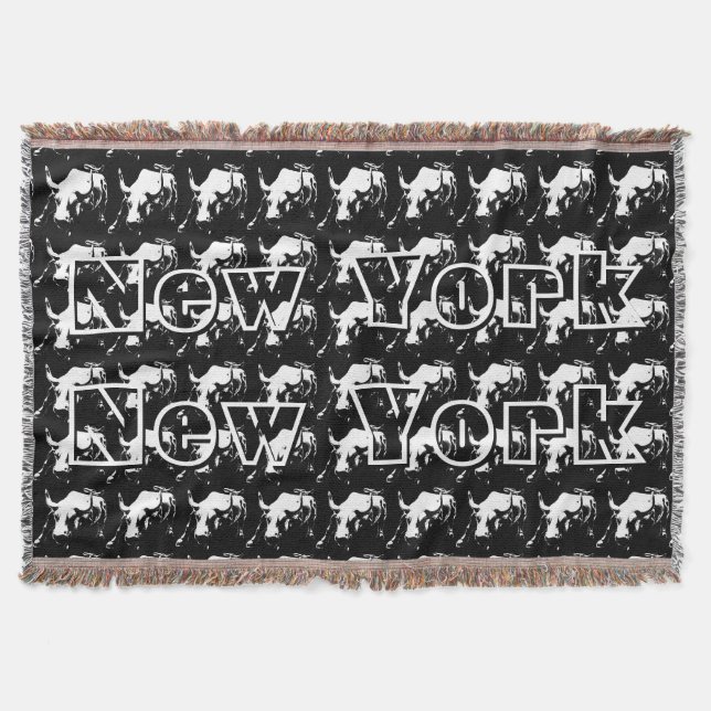 Couverture New York Blanket NYC Bull Statue Souvenir Blanket (Devant)