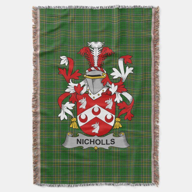 Couverture Nicholls irlandais ou Nichols Coat d'armoiries Fam (devant Vertical)