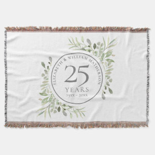 Couverture Noces d'argent 25 ans de mariage avec feuillage