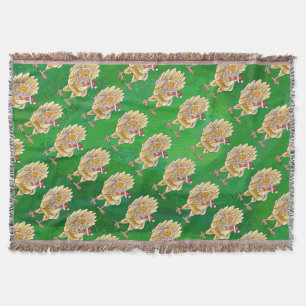Couverture Noël Du Poulet Sur Vert