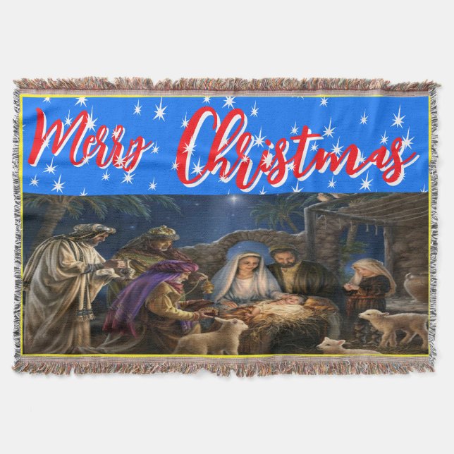 Couverture noël, personnalisé, Jeu, polaire & Sherpa (Devant)