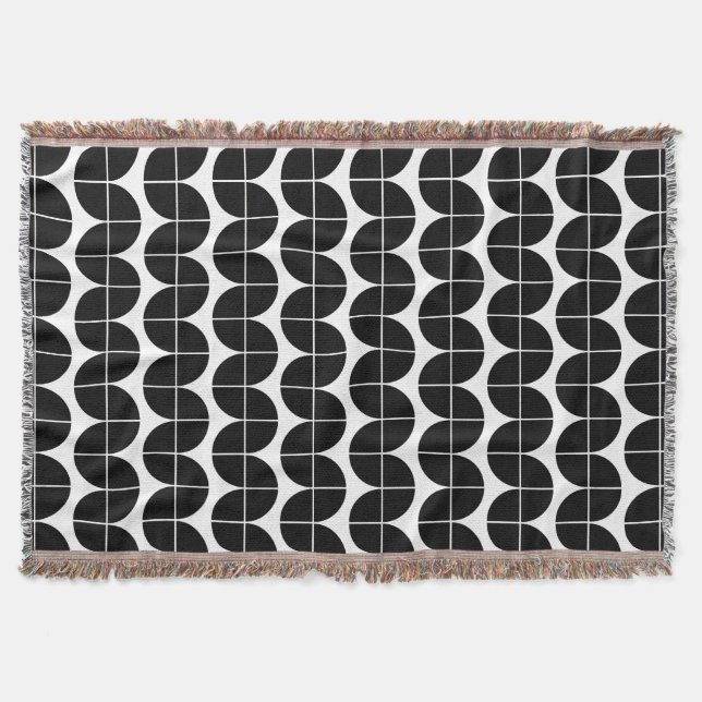 Couverture Noir et blanc Mid-Century Motif Abstrait moderne (Devant)