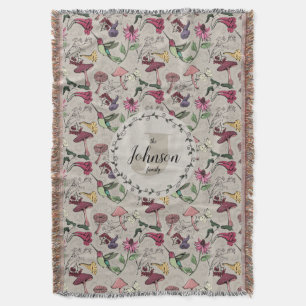 Couverture Nom de famille gris moderne Colibri & Fleurs
