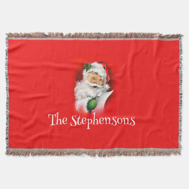Couverture Nom de famille personnalisé Wen Père Noël Noël (Devant)