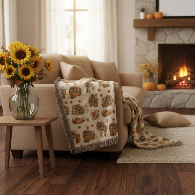 Couverture Nom personnalisé cosy Halloween Automne (Créateur téléchargé)