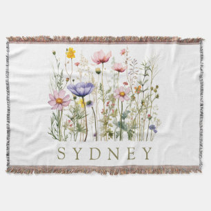 Couverture Nom personnalisé fleur sauvage