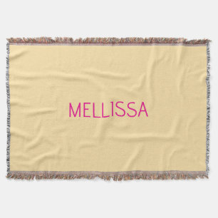 Couverture Nom personnalisé minimaliste crème