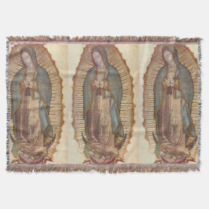 Couverture Notre Dame De Guadalupe Mur Suspendu Blanche