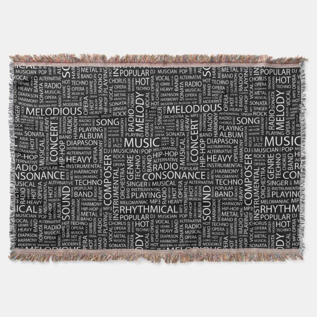 Couverture Nuage de mot de motif de MUSIQUE (Devant)