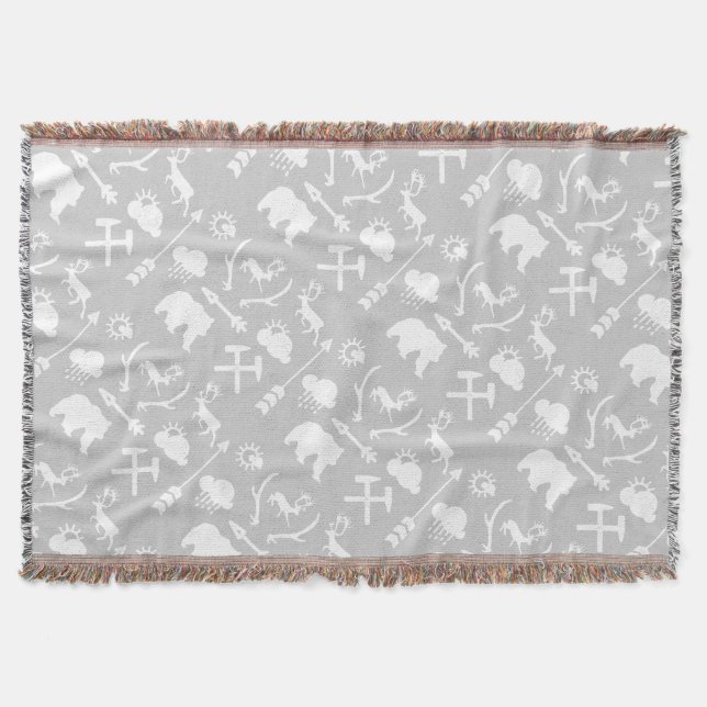 Couverture Nuages de lune blanc et gris Ours Deer Lodge Boys (Devant)