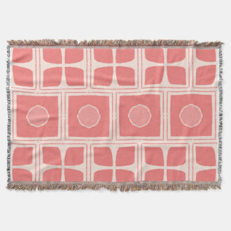 Couverture nuances de corail rose & crème légère ou blanc cas