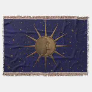 Couverture Nuit étoilée de lune céleste de Sun