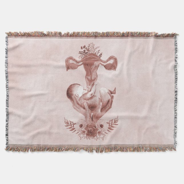 Couverture Ob/Gyn Midwoman Florale Enfance Cervix Ovaires (Devant)