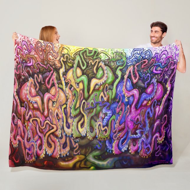 Couverture Octopi Fleece (En situation)