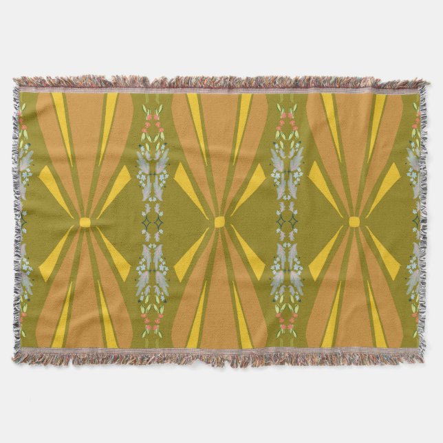 Couverture Olive Art Déco Éclaté Or (Devant)