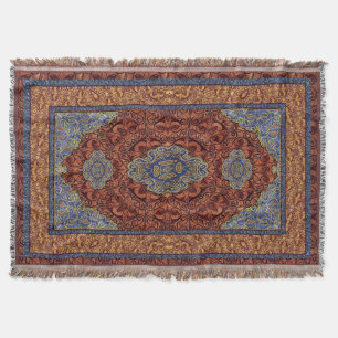 Couverture Or bleu rouge persan oriental