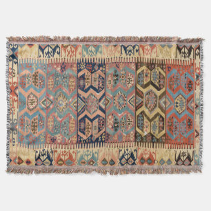 Couverture Oriental Perse tapis turc antique Kilim