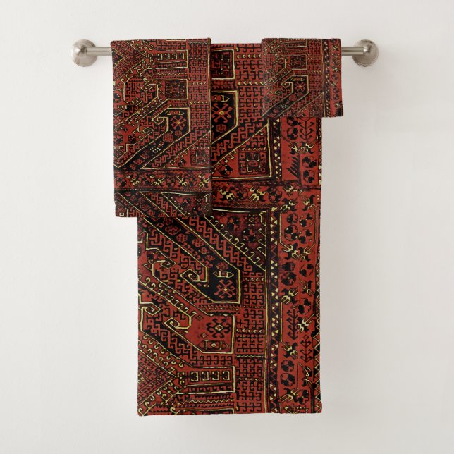 Couverture orientale - motif tribal géométrique (En situation)