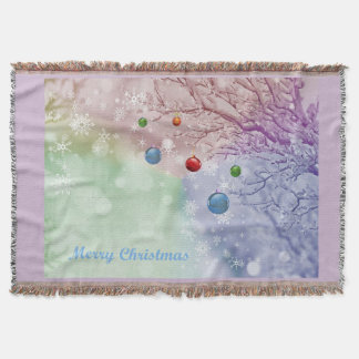 Couverture Ornements Noël Vacances Blanche