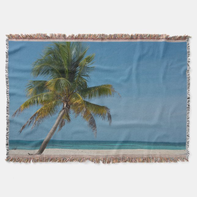 Couverture Palmier et plage de sable blanc  2 (Devant)