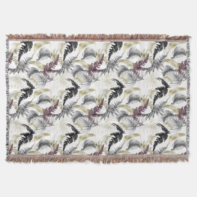 Couverture Palmiers tropicaux, Ferne au vin et noir (Devant)