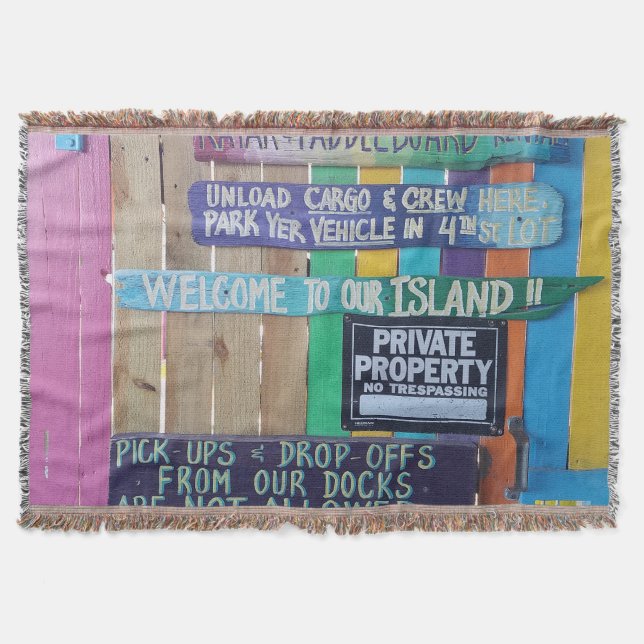 Couverture Panneau coloré Welcome Island Carribean (Devant)