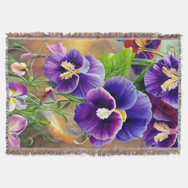 Couverture Pansies violettes -AI ART (Devant)