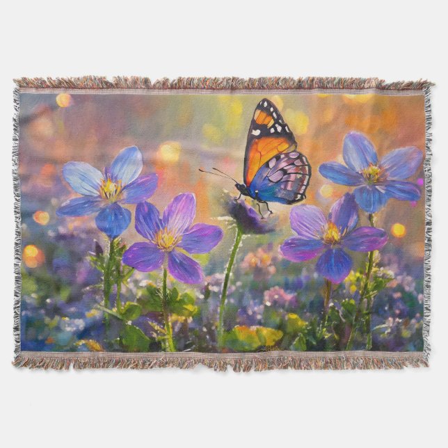Couverture Papillon minuscule sur les Fleurs sauvages au leve (Devant)