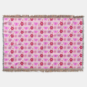 Couverture Papillons et fleurs roses pour bébé fille à motifs