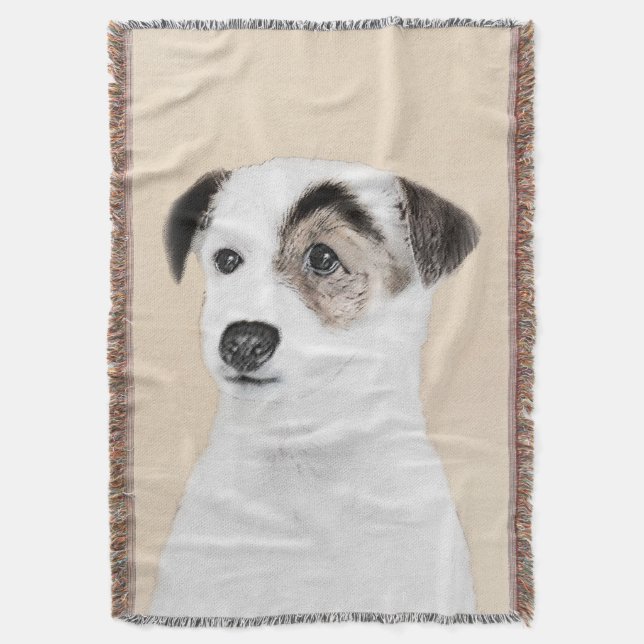 Couverture Parson Jack Russell Terrier Peinture - Chien Art (devant Vertical)